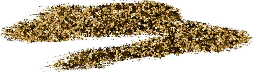 Glitter Brushstroke Gold Thin Swash