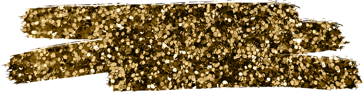 Glitter Brushstroke Gold Thin Square Swash